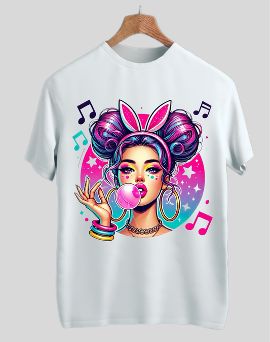 Printed Cotton Music Half Sleeve T-shirt