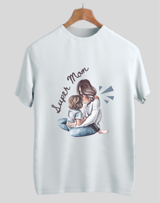 Cotton Super Mom Half-Sleeve T-shirt