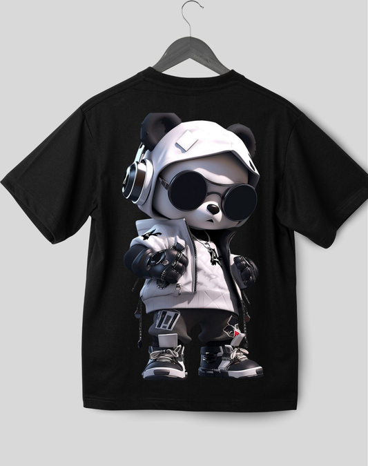 Printed Cotton panda Half Sleeve T-shirt
