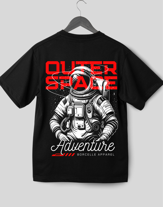 Printed Cotton Space Half Seelve T-shirt