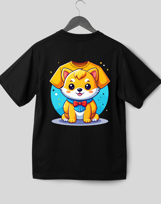 Cotton Pooki Cat Half Selve T-shirt