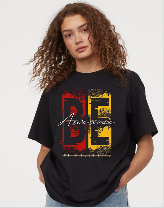 Printed Cotton Half Selve T-shirt